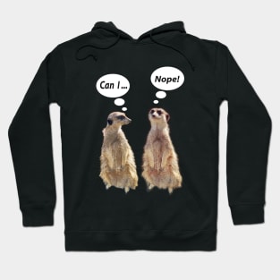 Funny, cute meerkats in conversation Hoodie